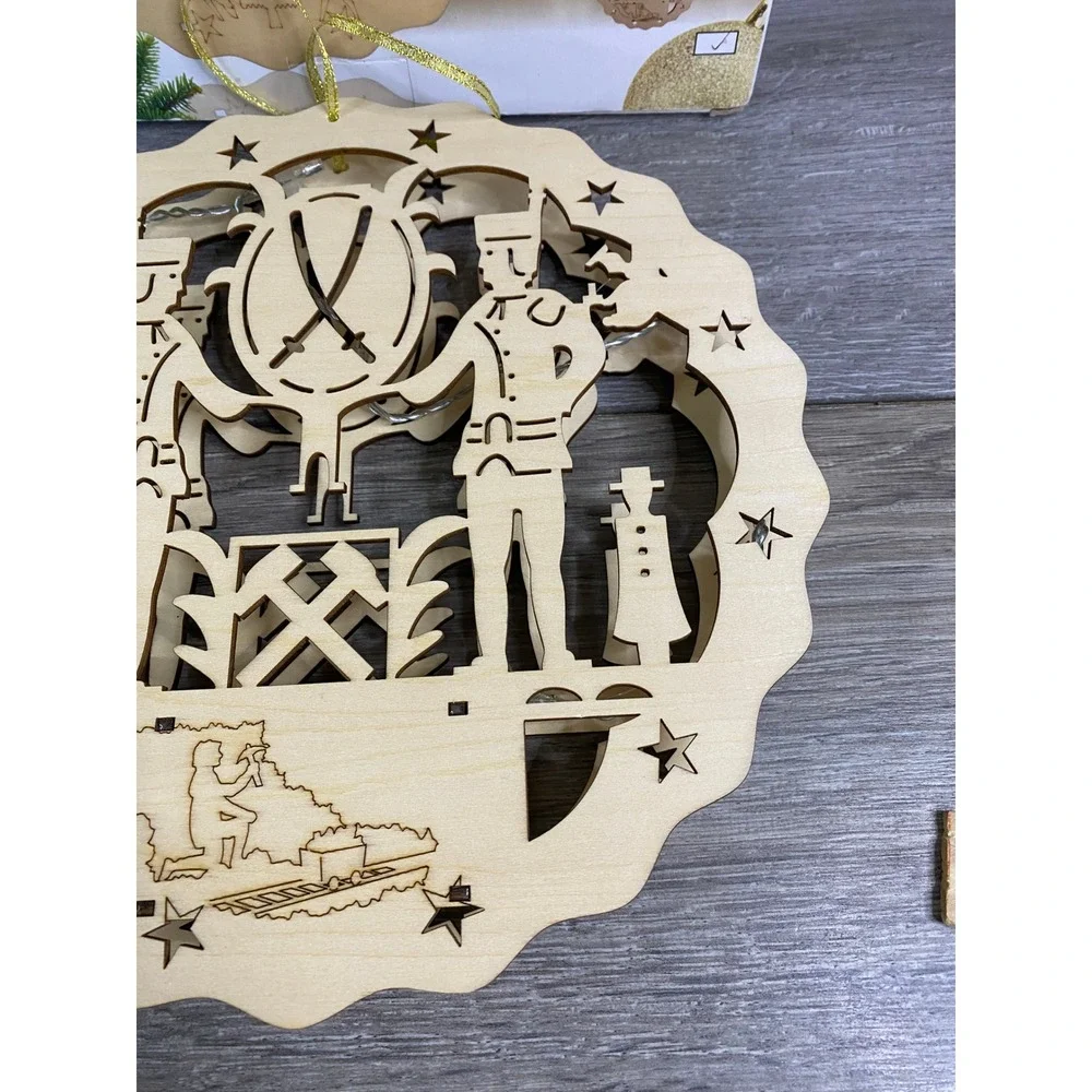 German Wood LED Christmas Decoration Soldiers‎ Miner 10 Inch